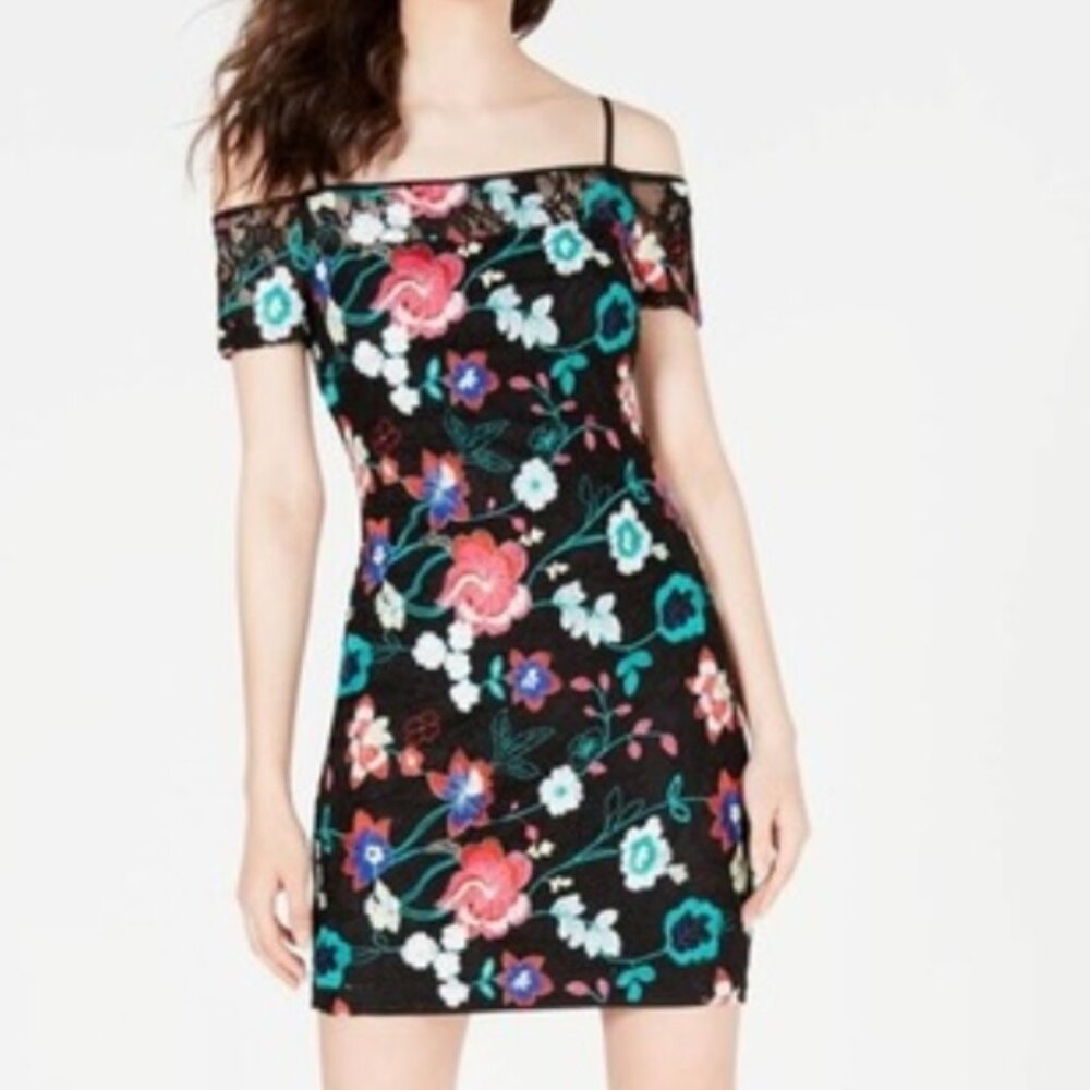 Guess Floral Embroidered Dress